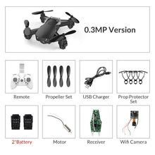 Load image into Gallery viewer, Eachine E61/E61hw Mini Drone con/sin cámara HD Modo de retención alta RC Quadcopter RTF WiFi FPV helicóptero plegable VS HS210
