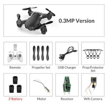 Load image into Gallery viewer, Eachine E61/E61hw Mini Drone con/sin cámara HD Modo de retención alta RC Quadcopter RTF WiFi FPV helicóptero plegable VS HS210