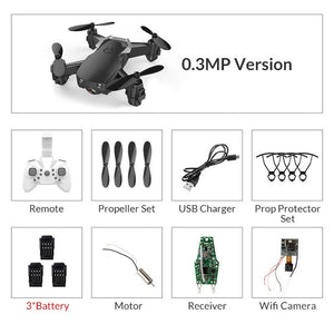 Eachine E61/E61hw Mini Drone con/sin cámara HD Modo de retención alta RC Quadcopter RTF WiFi FPV helicóptero plegable VS HS210