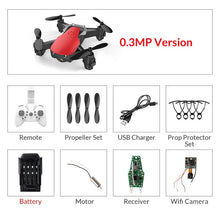 Load image into Gallery viewer, Eachine E61/E61hw Mini Drone con/sin cámara HD Modo de retención alta RC Quadcopter RTF WiFi FPV helicóptero plegable VS HS210