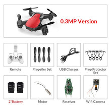 Load image into Gallery viewer, Eachine E61/E61hw Mini Drone con/sin cámara HD Modo de retención alta RC Quadcopter RTF WiFi FPV helicóptero plegable VS HS210