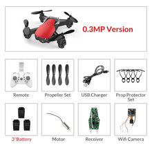 Load image into Gallery viewer, Eachine E61/E61hw Mini Drone con/sin cámara HD Modo de retención alta RC Quadcopter RTF WiFi FPV helicóptero plegable VS HS210