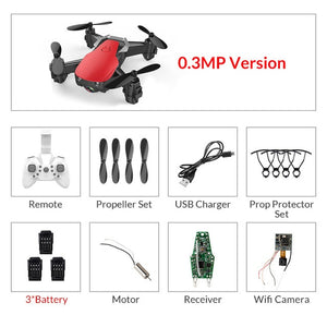 Eachine E61/E61hw Mini Drone con/sin cámara HD Modo de retención alta RC Quadcopter RTF WiFi FPV helicóptero plegable VS HS210