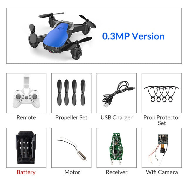 Eachine E61/E61hw Mini Drone con/sin cámara HD Modo de retención alta RC Quadcopter RTF WiFi FPV helicóptero plegable VS HS210