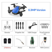 Load image into Gallery viewer, Eachine E61/E61hw Mini Drone con/sin cámara HD Modo de retención alta RC Quadcopter RTF WiFi FPV helicóptero plegable VS HS210