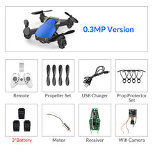 Load image into Gallery viewer, Eachine E61/E61hw Mini Drone con/sin cámara HD Modo de retención alta RC Quadcopter RTF WiFi FPV helicóptero plegable VS HS210