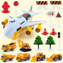 Load image into Gallery viewer, Jouet avion musique histoire Simulation piste inertie enfant jouet avion grande taille avion de passager enfants avion de ligne jouet voiture