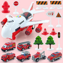 Load image into Gallery viewer, Jouet avion musique histoire Simulation piste inertie enfant jouet avion grande taille avion de passager enfants avion de ligne jouet voiture