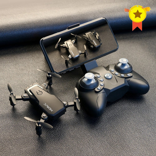 Mini Drone plegable con cuadricóptero RC con cámara HD Quad-contador con helicóptero RC de alta sujeción con modo sin cabeza chico Juguetes