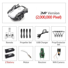Load image into Gallery viewer, Mini Drone plegable con cuadricóptero RC con cámara HD Quad-contador con helicóptero RC de alta sujeción con modo sin cabeza chico Juguetes