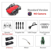Load image into Gallery viewer, Mini Drone plegable con cuadricóptero RC con cámara HD Quad-contador con helicóptero RC de alta sujeción con modo sin cabeza chico Juguetes