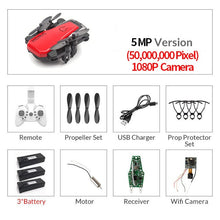 Load image into Gallery viewer, Mini Drone plegable con cuadricóptero RC con cámara HD Quad-contador con helicóptero RC de alta sujeción con modo sin cabeza chico Juguetes