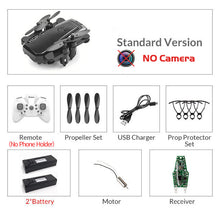 Load image into Gallery viewer, Mini Drone plegable con cuadricóptero RC con cámara HD Quad-contador con helicóptero RC de alta sujeción con modo sin cabeza chico Juguetes