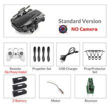 Load image into Gallery viewer, Mini Drone plegable con cuadricóptero RC con cámara HD Quad-contador con helicóptero RC de alta sujeción con modo sin cabeza chico Juguetes