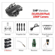 Load image into Gallery viewer, Mini Drone plegable con cuadricóptero RC con cámara HD Quad-contador con helicóptero RC de alta sujeción con modo sin cabeza chico Juguetes