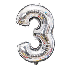 Load image into Gallery viewer, Gold Sliver 32 inch  0-9  Large Helium Digital Air Ballons Foil Children Festival Birthday Party for Kids Cartoon Hat Toys